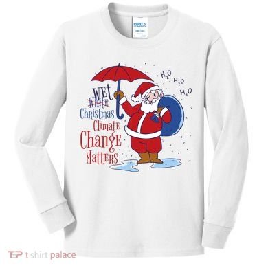 Climate Change Christmas Kids Long Sleeve Shirt