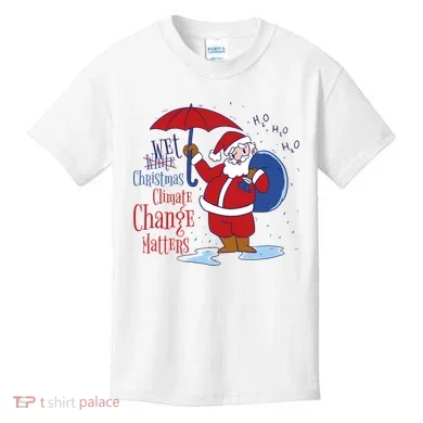 Climate Change Christmas Kids T-Shirt