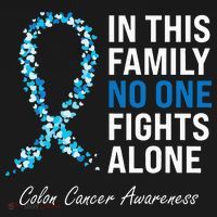 Colorectal Cancer Colon Cancer Blue Ribbon T-Shirt thumb 7