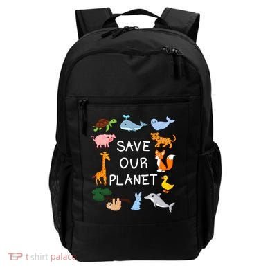 Climate Change Cute Gift With Cute Animals Save Our Planet Great Gift Backpack