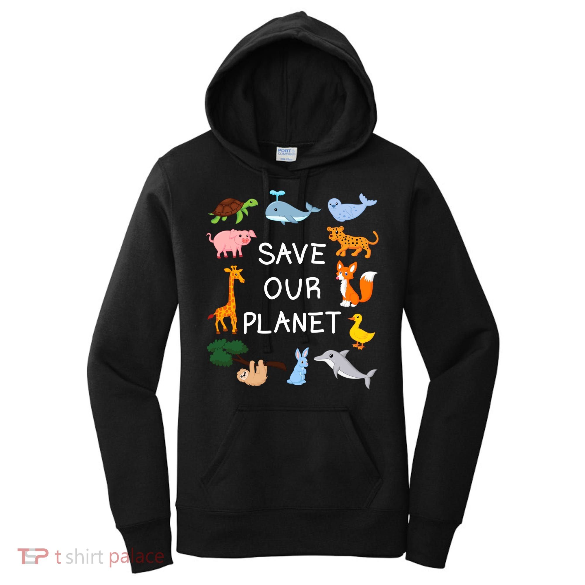 Climate Change Cute Gift With Cute Animals Save Our Planet Great Gift Women's Hoodie