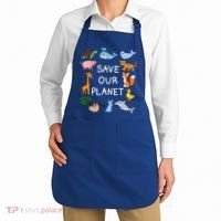 Climate Change Cute Gift With Cute Animals Save Our Planet Great Gift Apron thumb 2