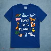 Climate Change Cute Gift With Cute Animals Save Our Planet Great Gift T-Shirt thumb 5