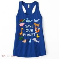 Climate Change Cute Gift With Cute Animals Save Our Planet Great Gift Women's Tank Top thumb 0