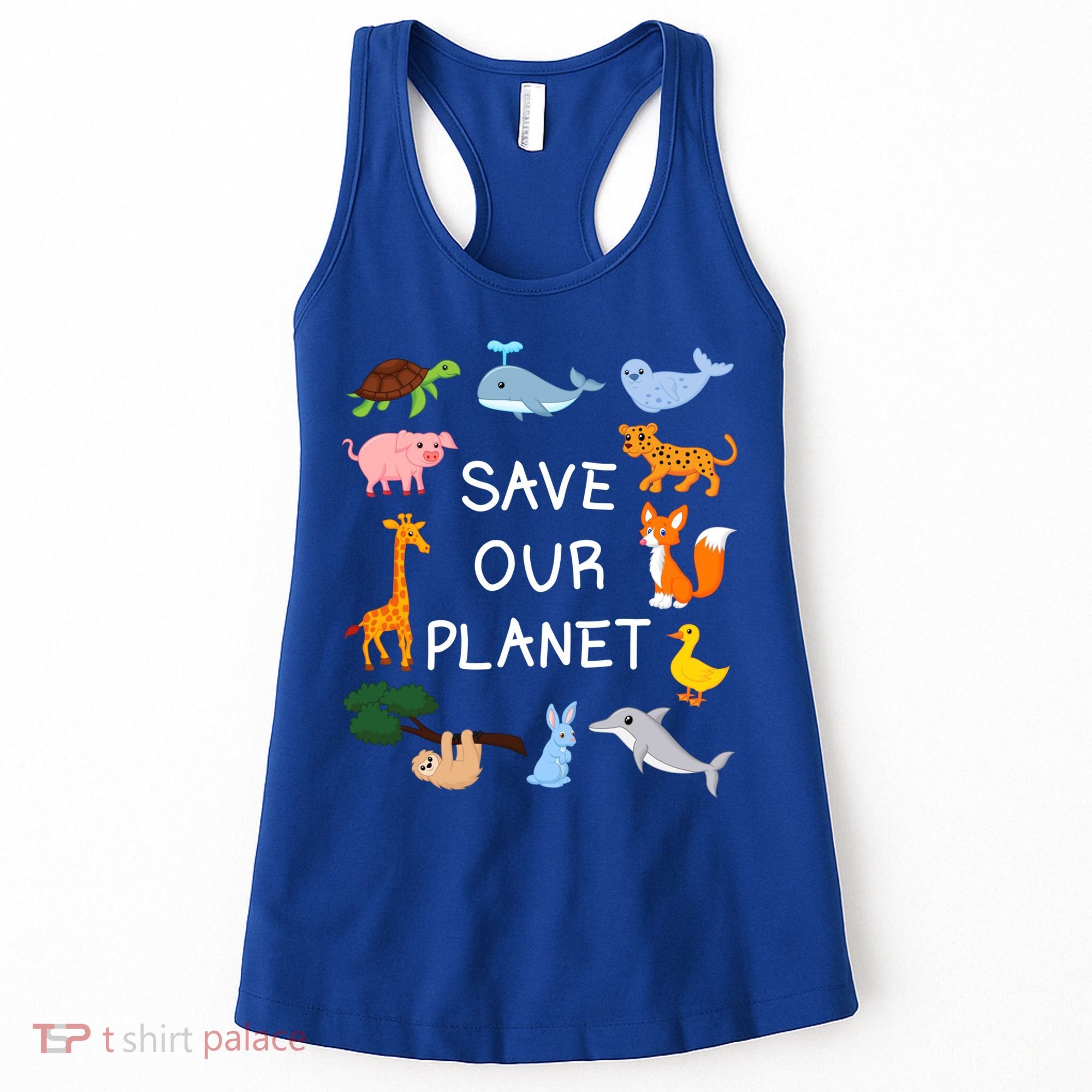 Climate Change Cute Gift With Cute Animals Save Our Planet Great Gift Women's Tank Top