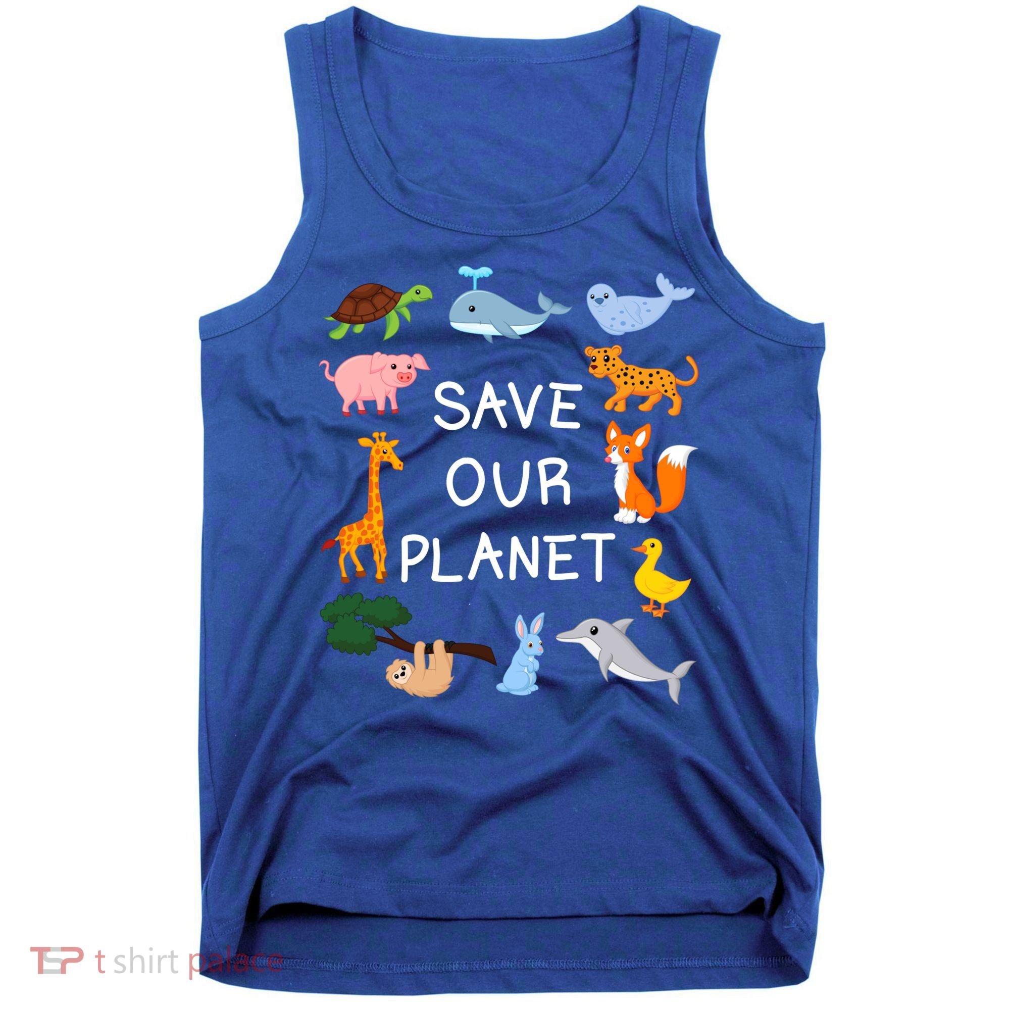 Climate Change Cute Gift With Cute Animals Save Our Planet Great Gift Tank Top