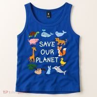Climate Change Cute Gift With Cute Animals Save Our Planet Great Gift Tank Top thumb 2