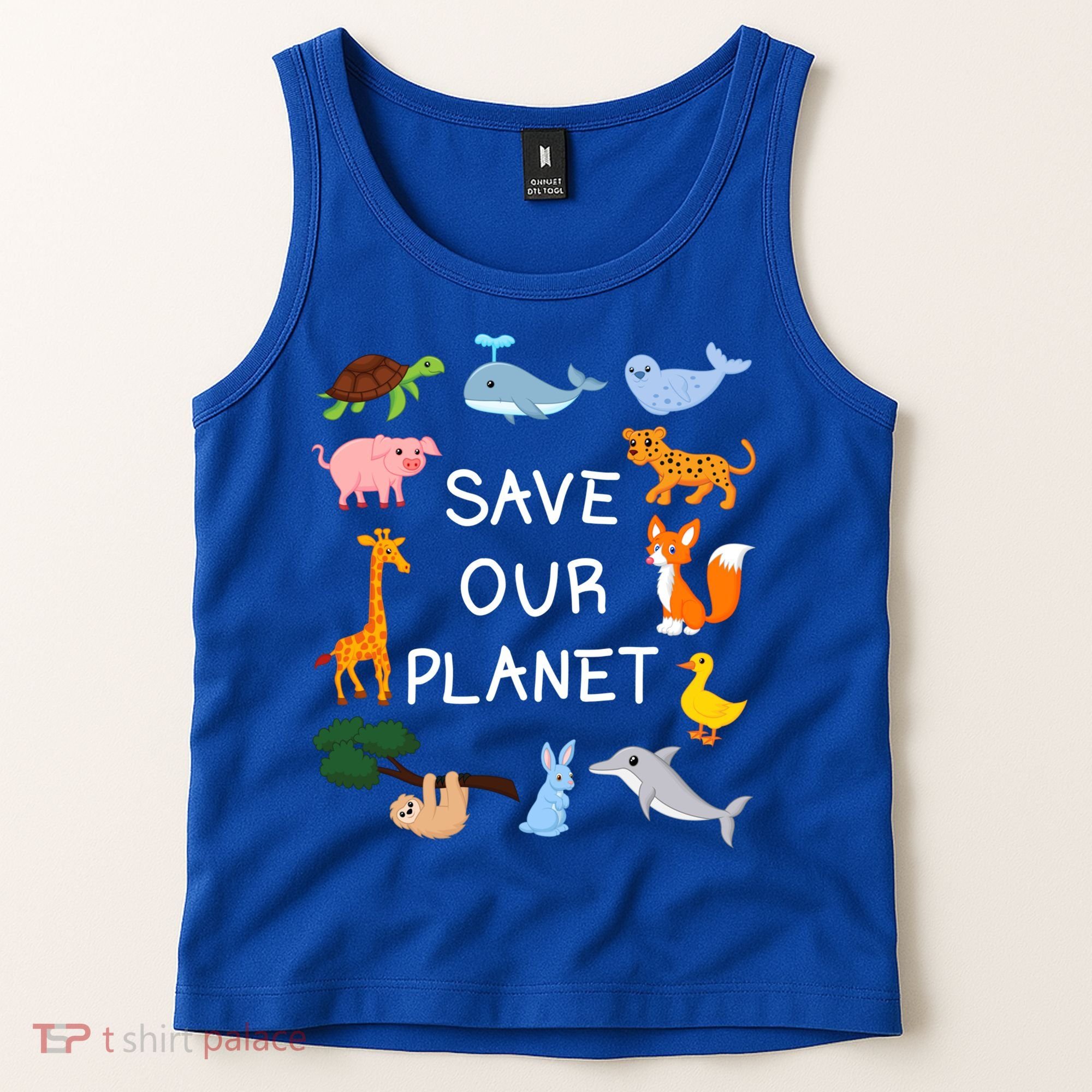 Climate Change Cute Gift With Cute Animals Save Our Planet Great Gift Tank Top
