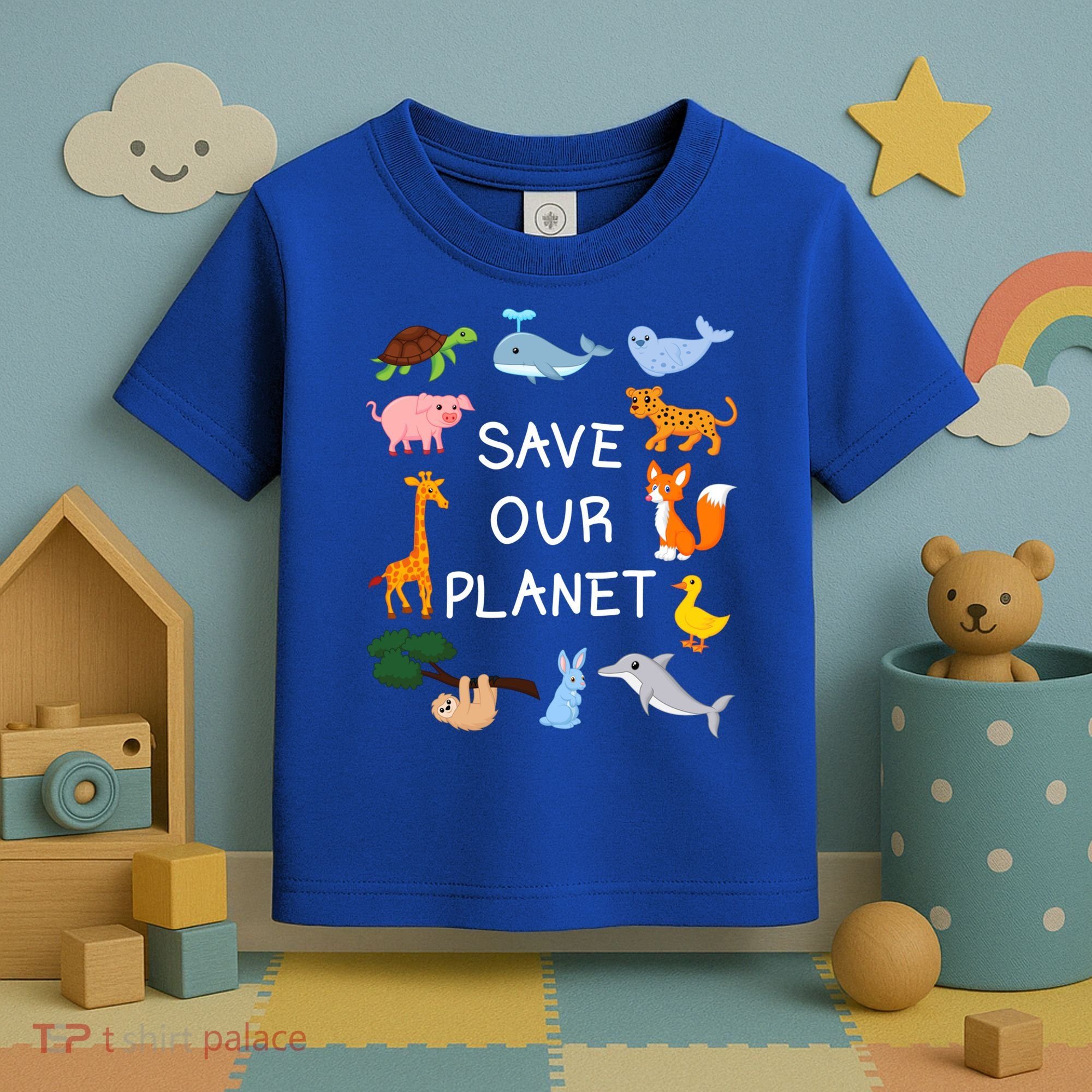 Climate Change Cute Gift With Cute Animals Save Our Planet Great Gift Toddler T-Shirt
