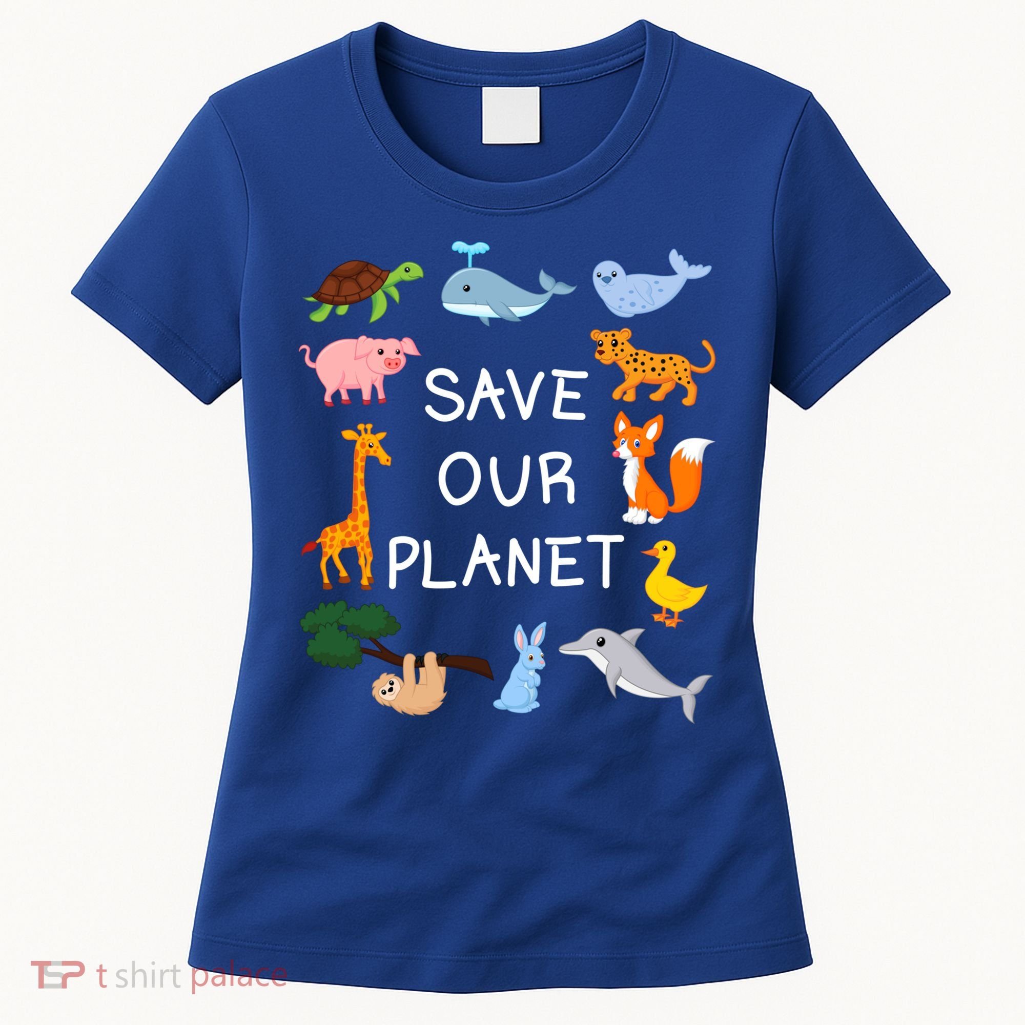 Climate Change Cute Gift With Cute Animals Save Our Planet Great Gift Women's T-Shirt