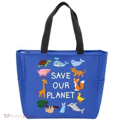 Climate Change Cute Gift With Cute Animals Save Our Planet Great Gift Tote Bag