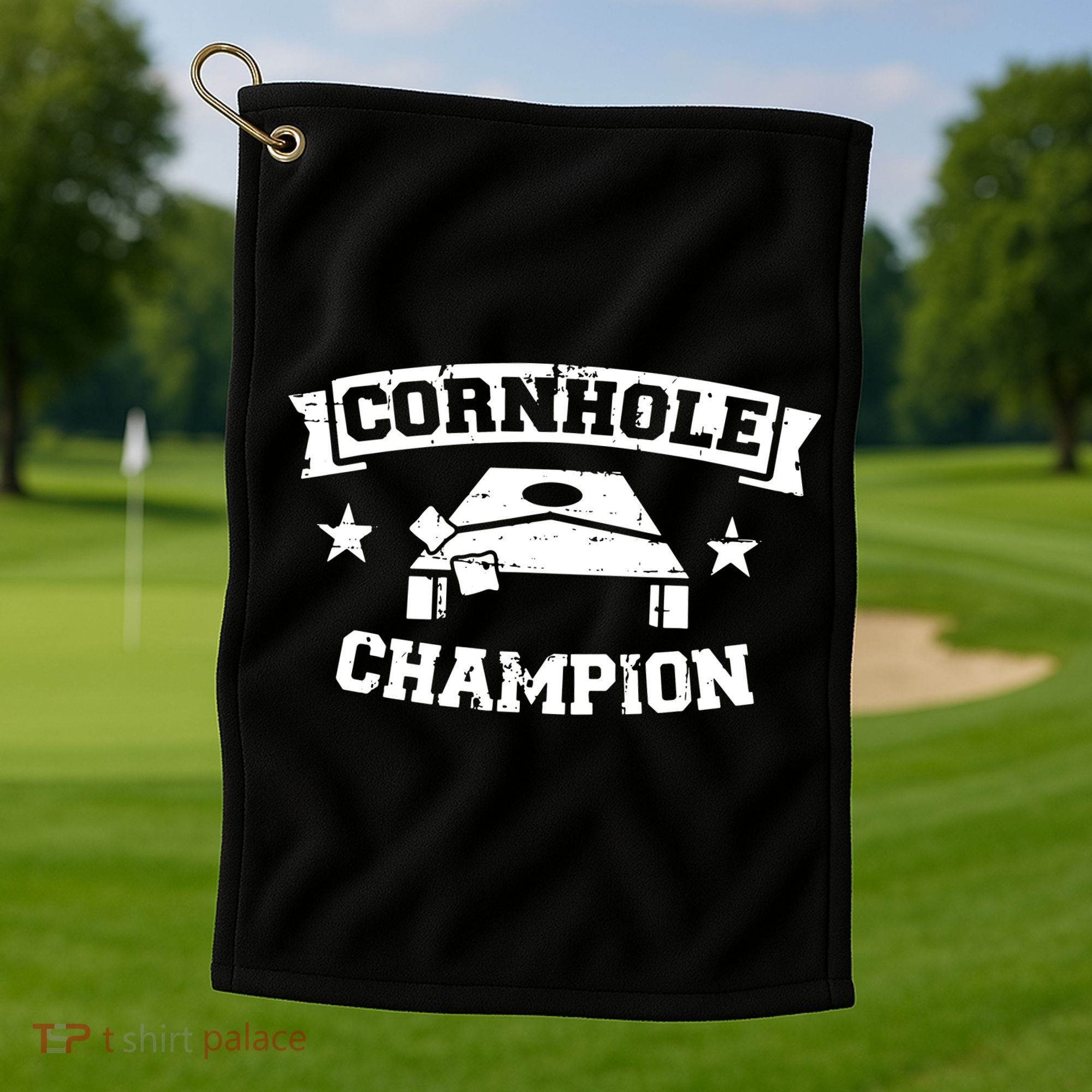 Cornhole Champion Golf Towel