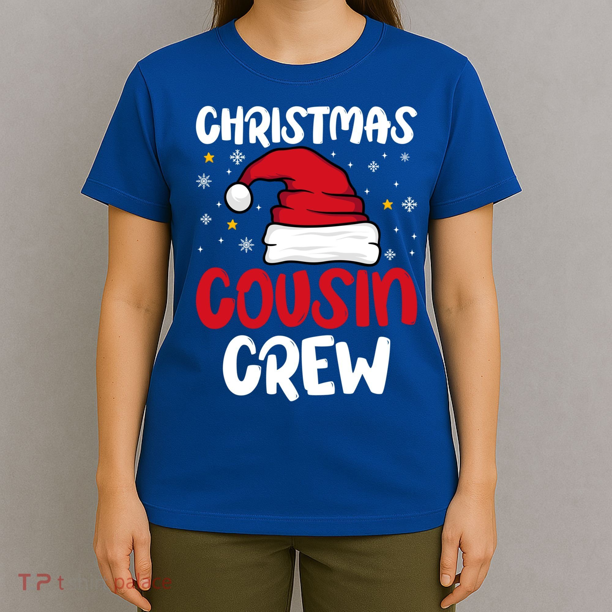 Cousin Crew Christmas Funny Family Matching Santa Elf Xmas Gift T-Shirt