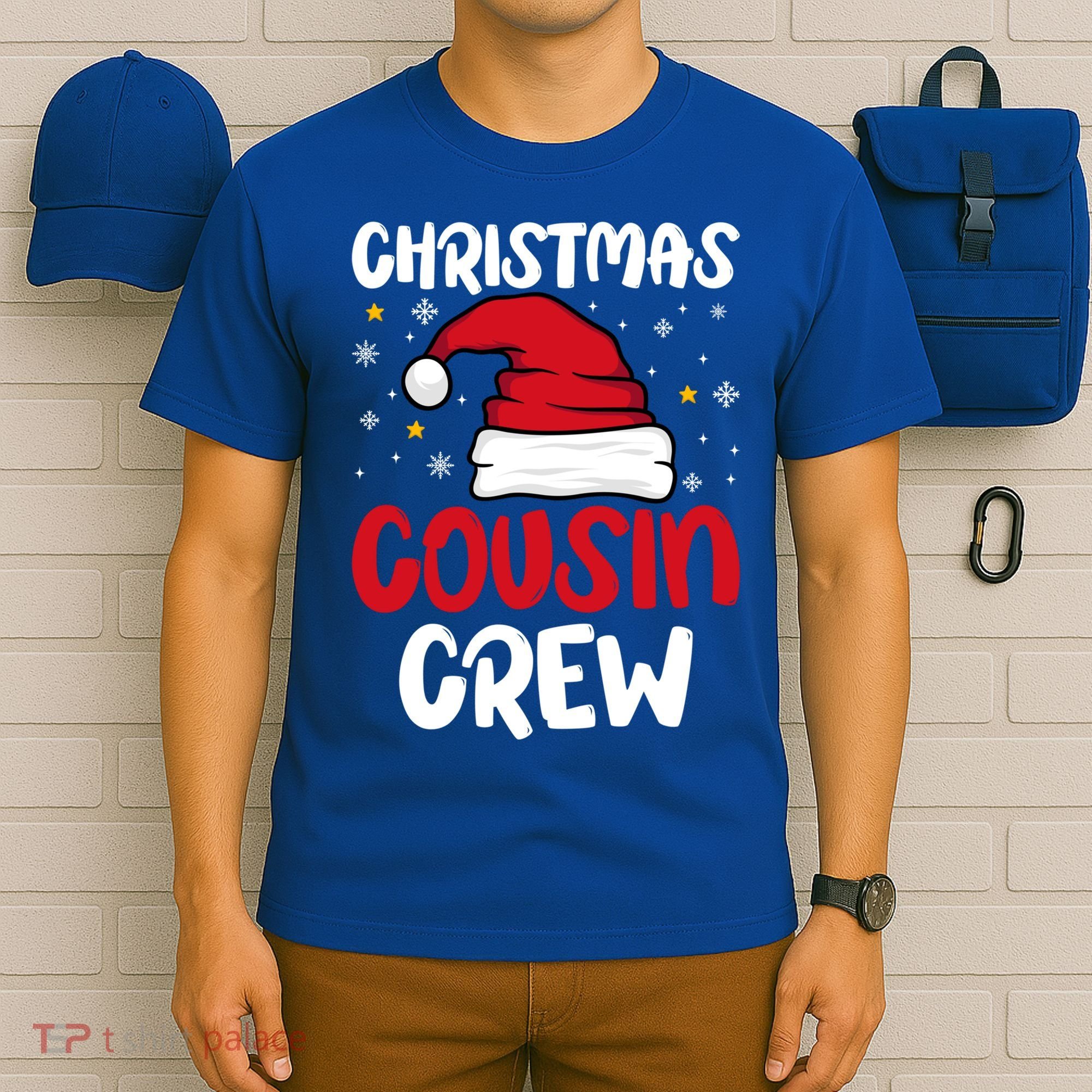 Cousin Crew Christmas Funny Family Matching Santa Elf Xmas Gift T-Shirt