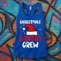 Cousin Crew Christmas Funny Family Matching Santa Elf Xmas Gift Women's Tank Top thumb 3