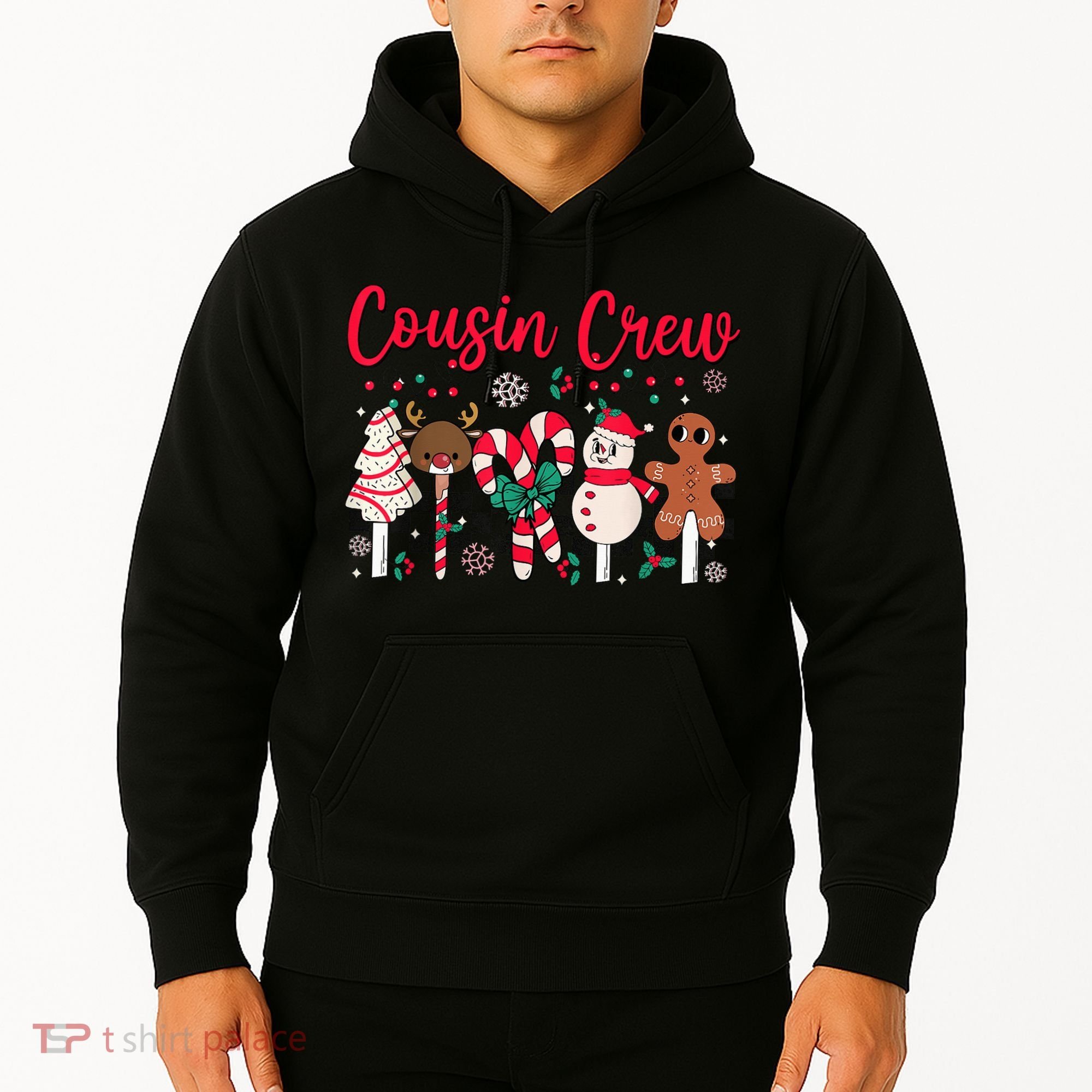 Cousin Crew Christmas Squad Family Matching Cousin Club Kid Hoodie