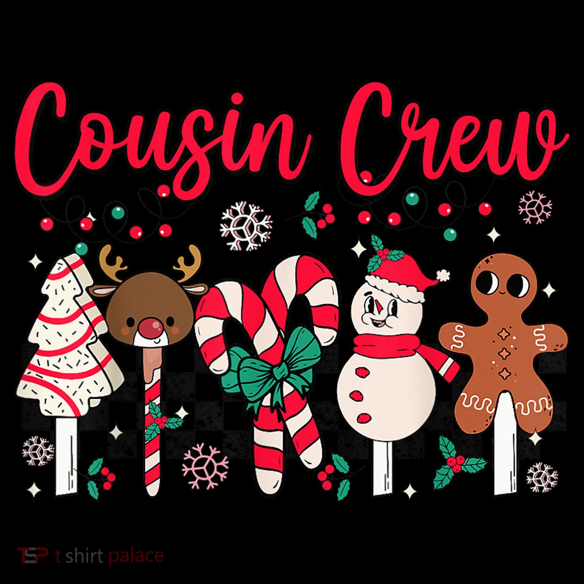 Cousin Crew Christmas Squad Family Matching Cousin Club Kid Hoodie