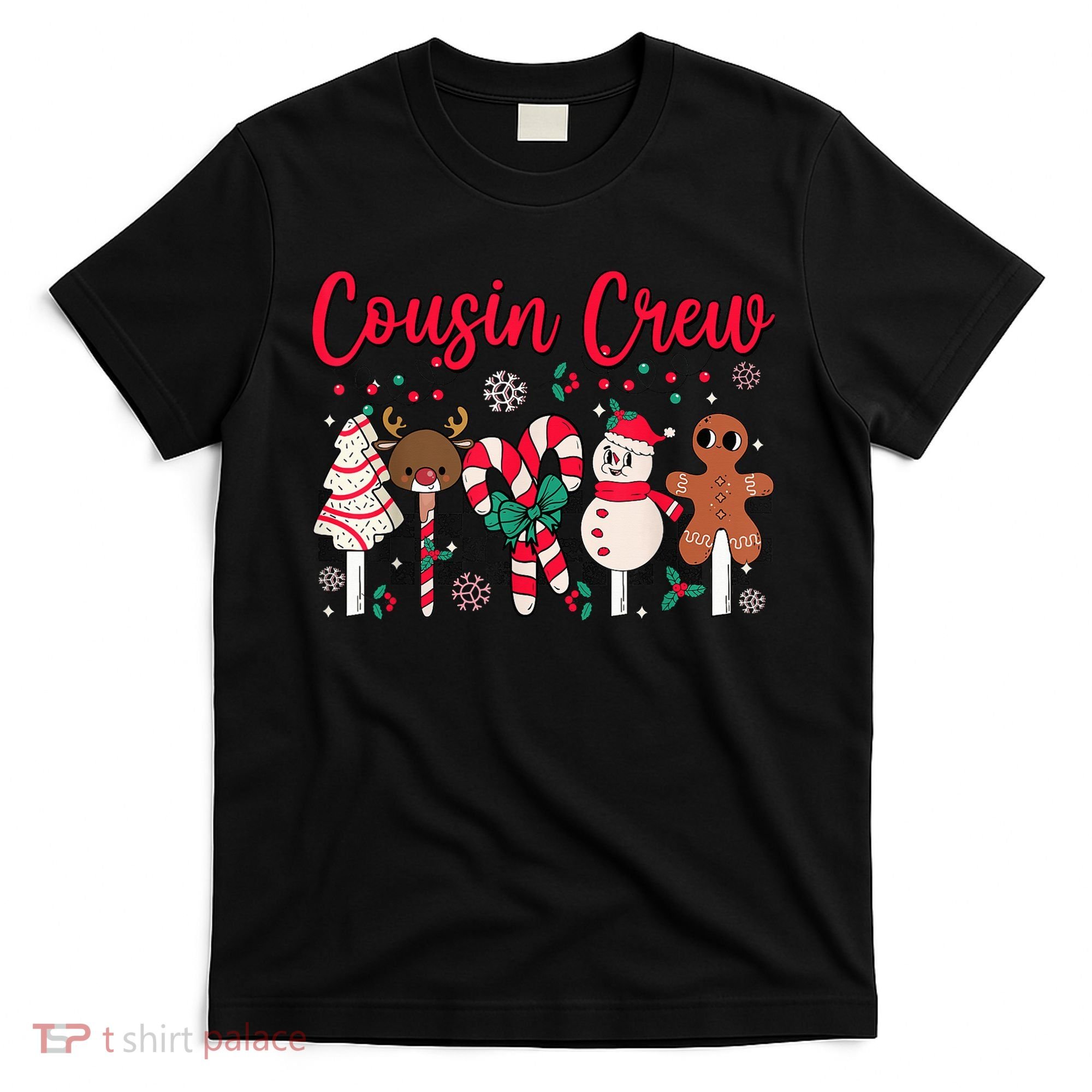Cousin Crew Christmas Squad Family Matching Cousin Club Kid T-Shirt