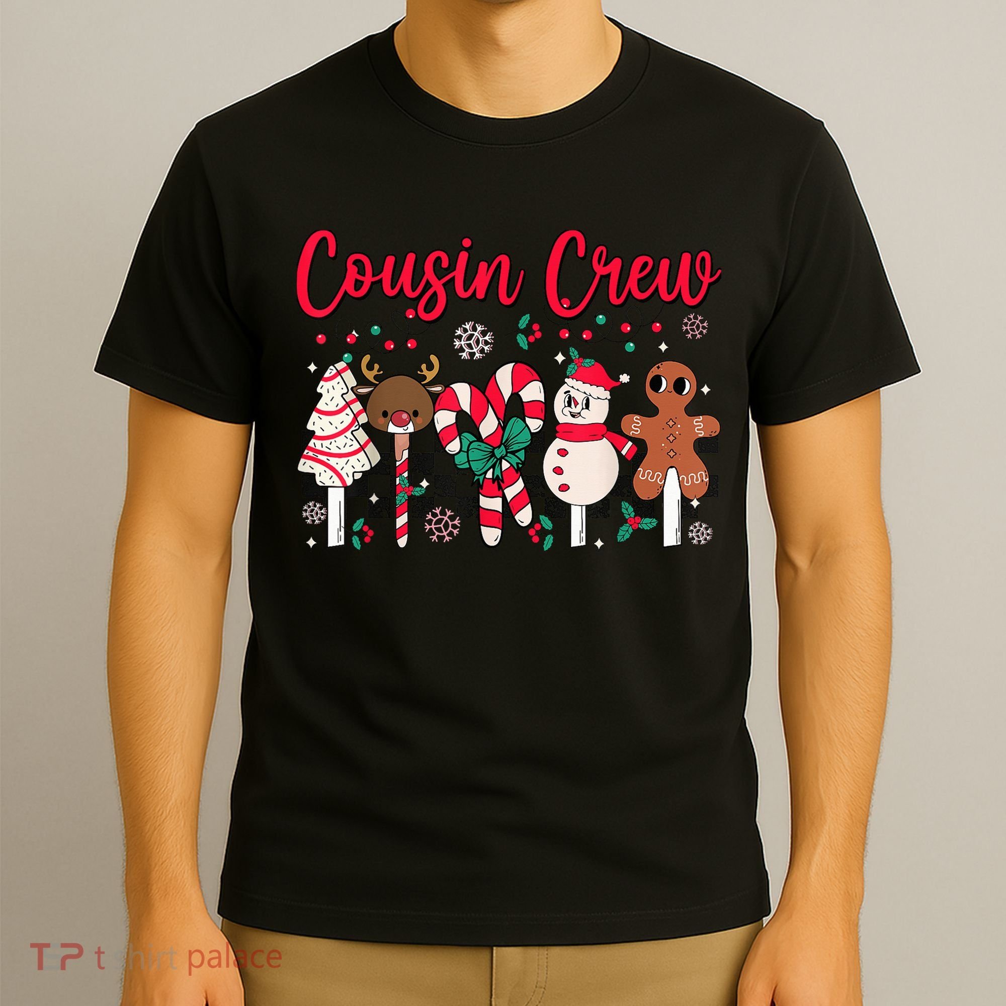 Cousin Crew Christmas Squad Family Matching Cousin Club Kid T-Shirt