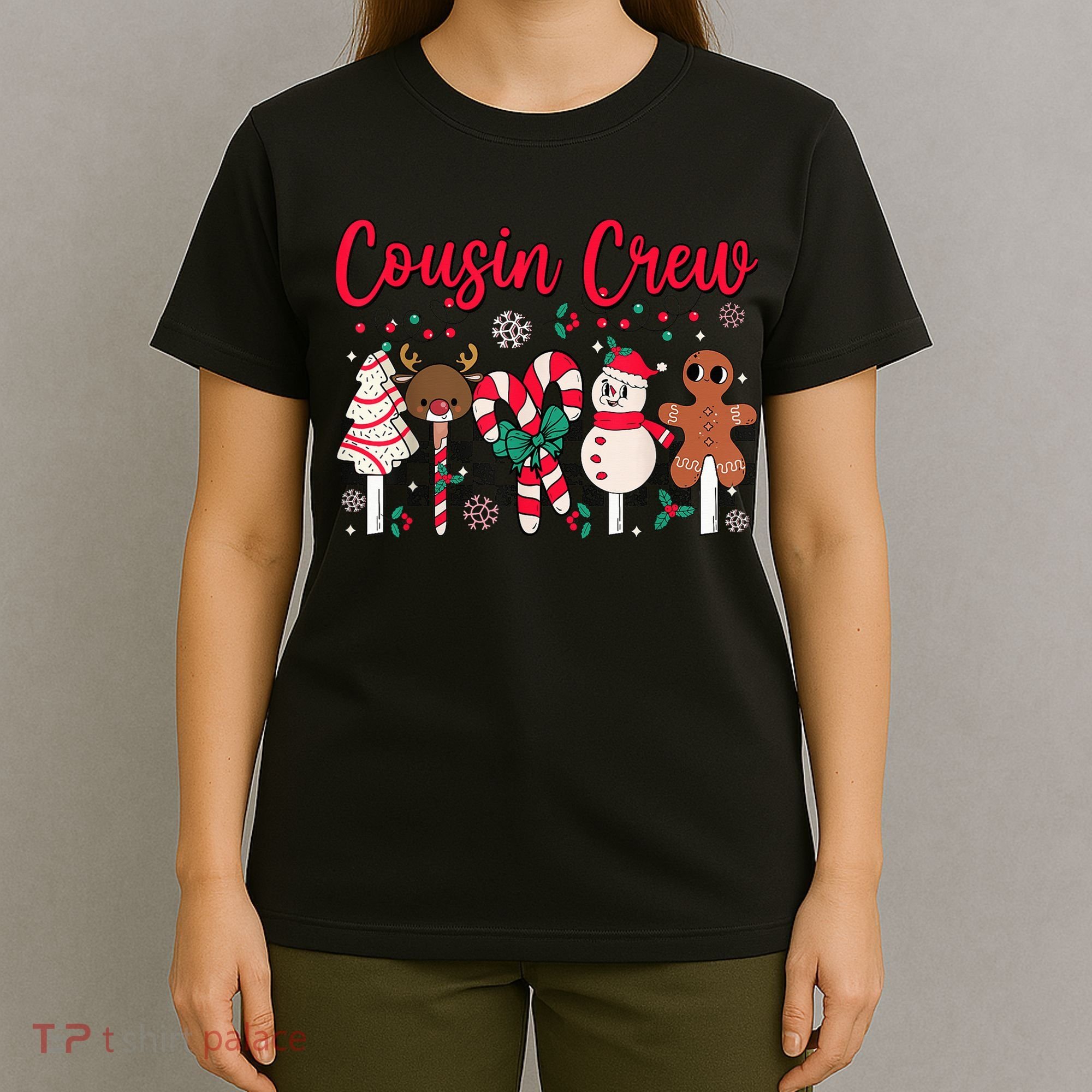 Cousin Crew Christmas Squad Family Matching Cousin Club Kid T-Shirt