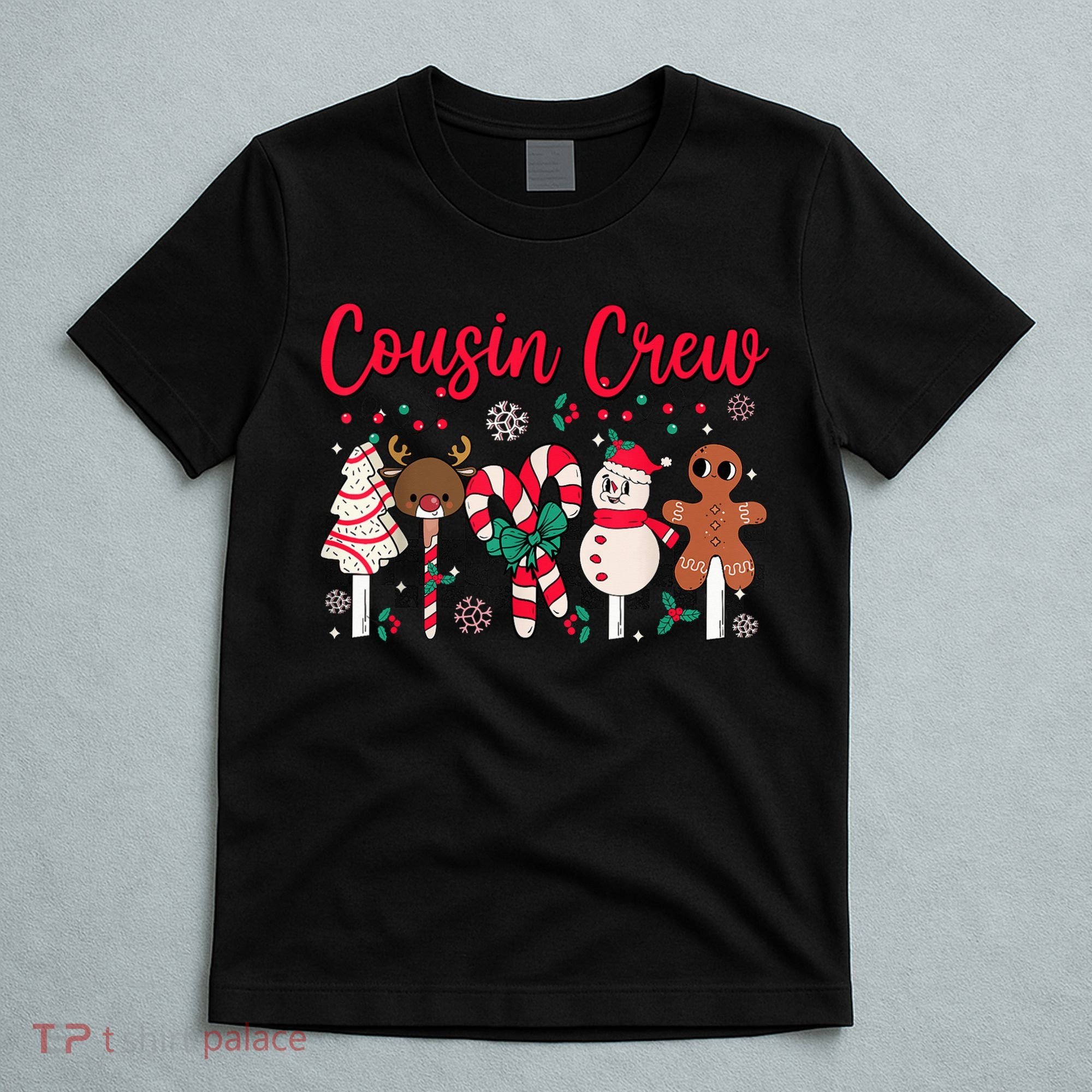 Cousin Crew Christmas Squad Family Matching Cousin Club Kid T-Shirt