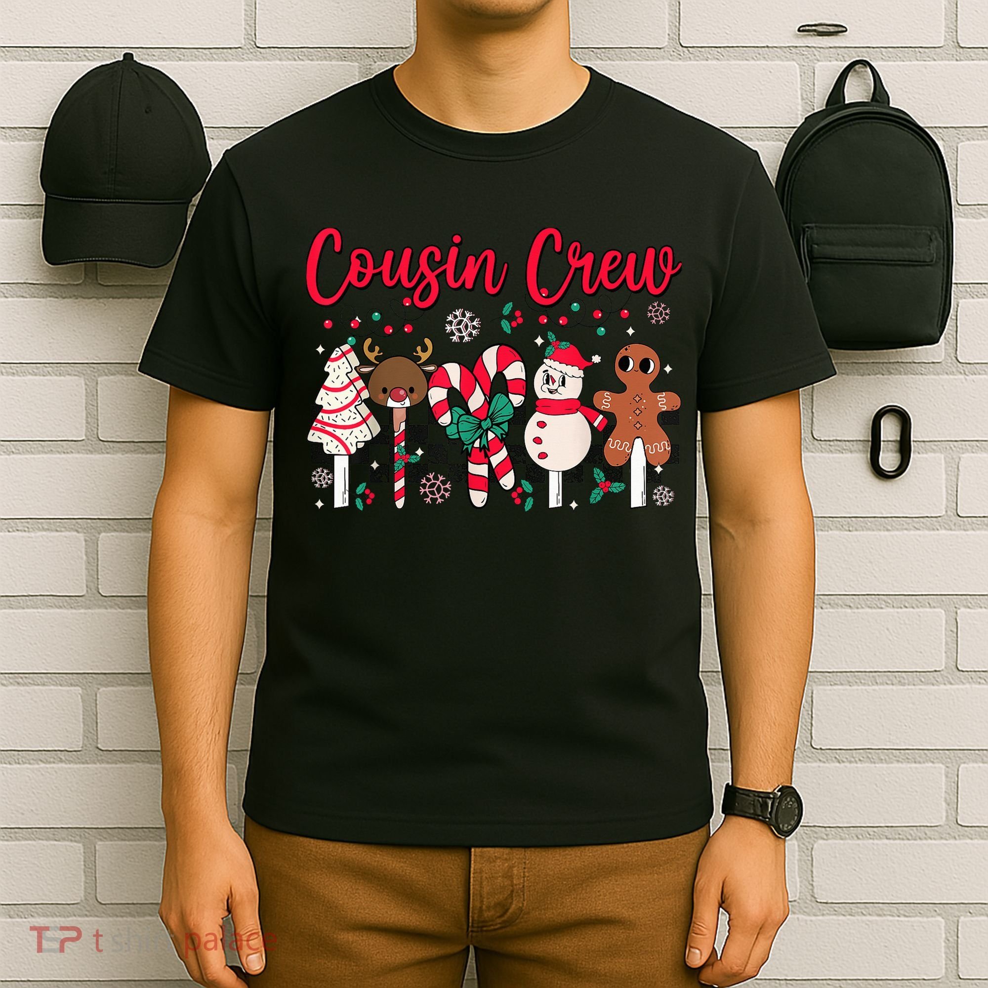Cousin Crew Christmas Squad Family Matching Cousin Club Kid T-Shirt