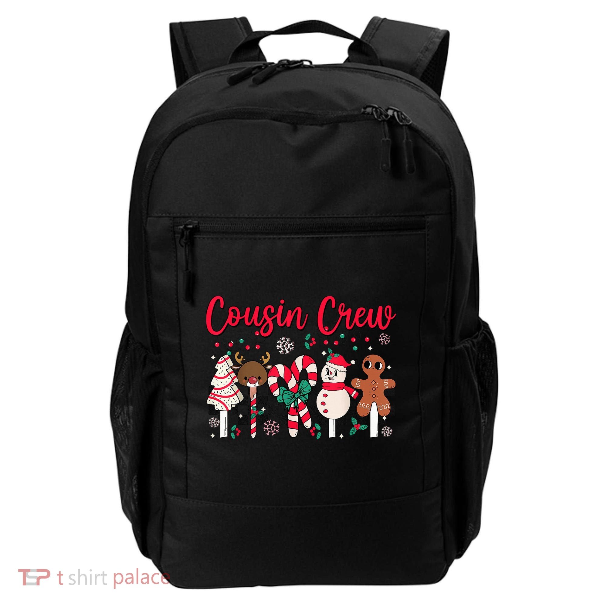 Cousin Crew Christmas Squad Family Matching Cousin Club Kid Backpack