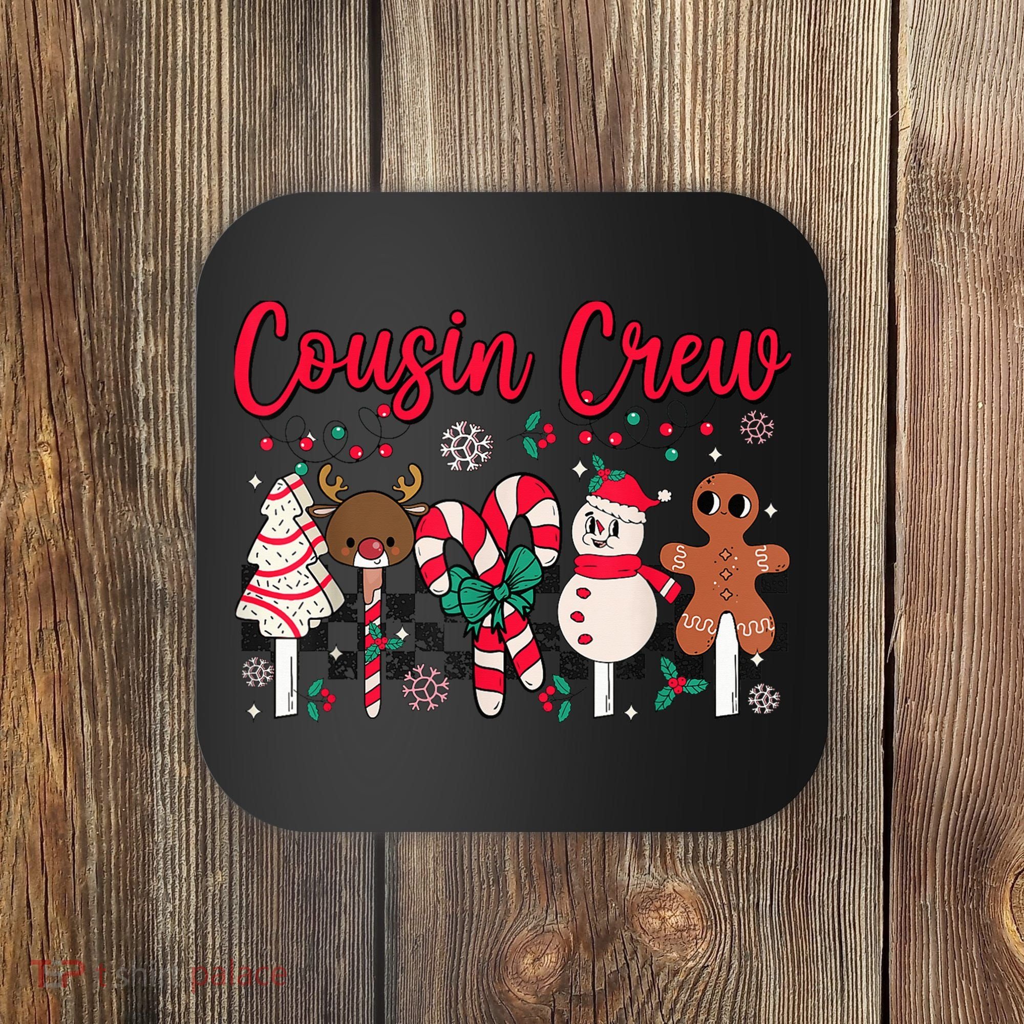 Cousin Crew Christmas Squad Family Matching Cousin Club Kid Coaster