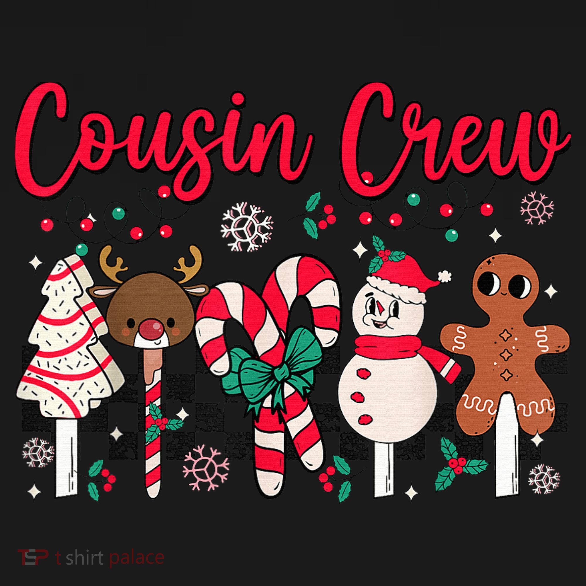 Cousin Crew Christmas Squad Family Matching Cousin Club Kid Women's Hoodie