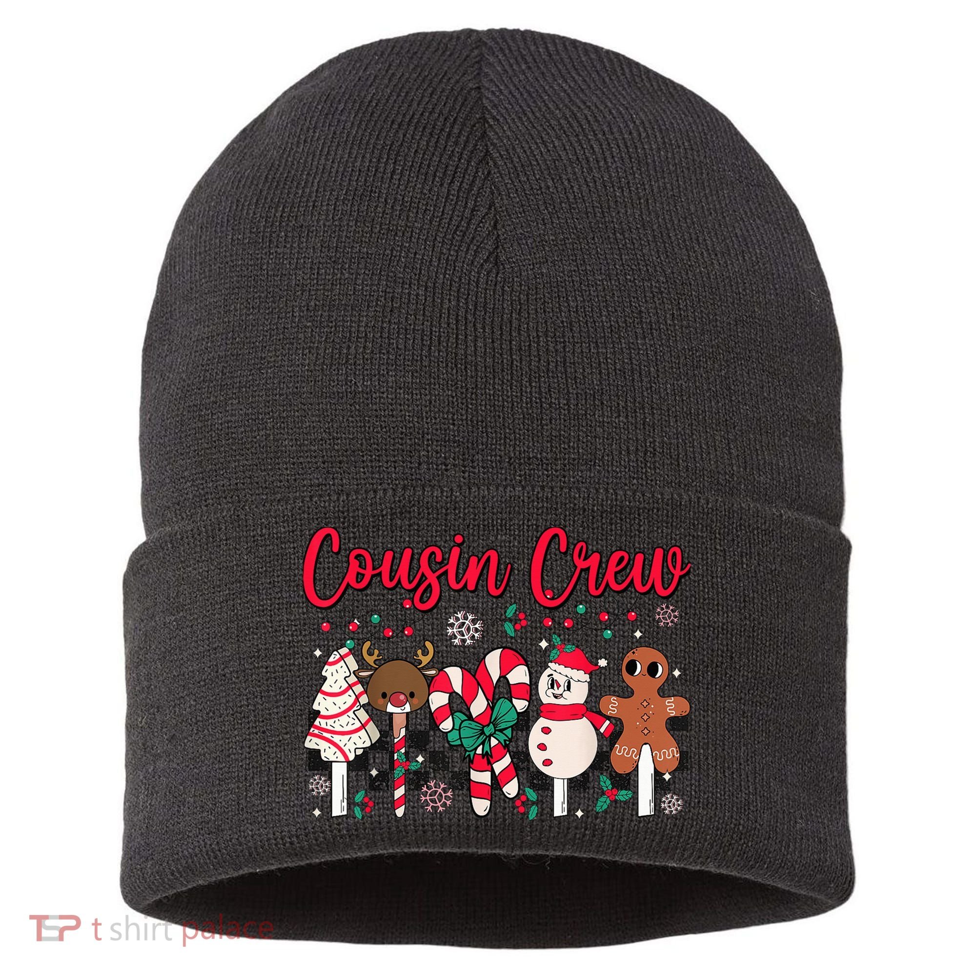 Cousin Crew Christmas Squad Family Matching Cousin Club Kid Sustainable Knit Beanie
