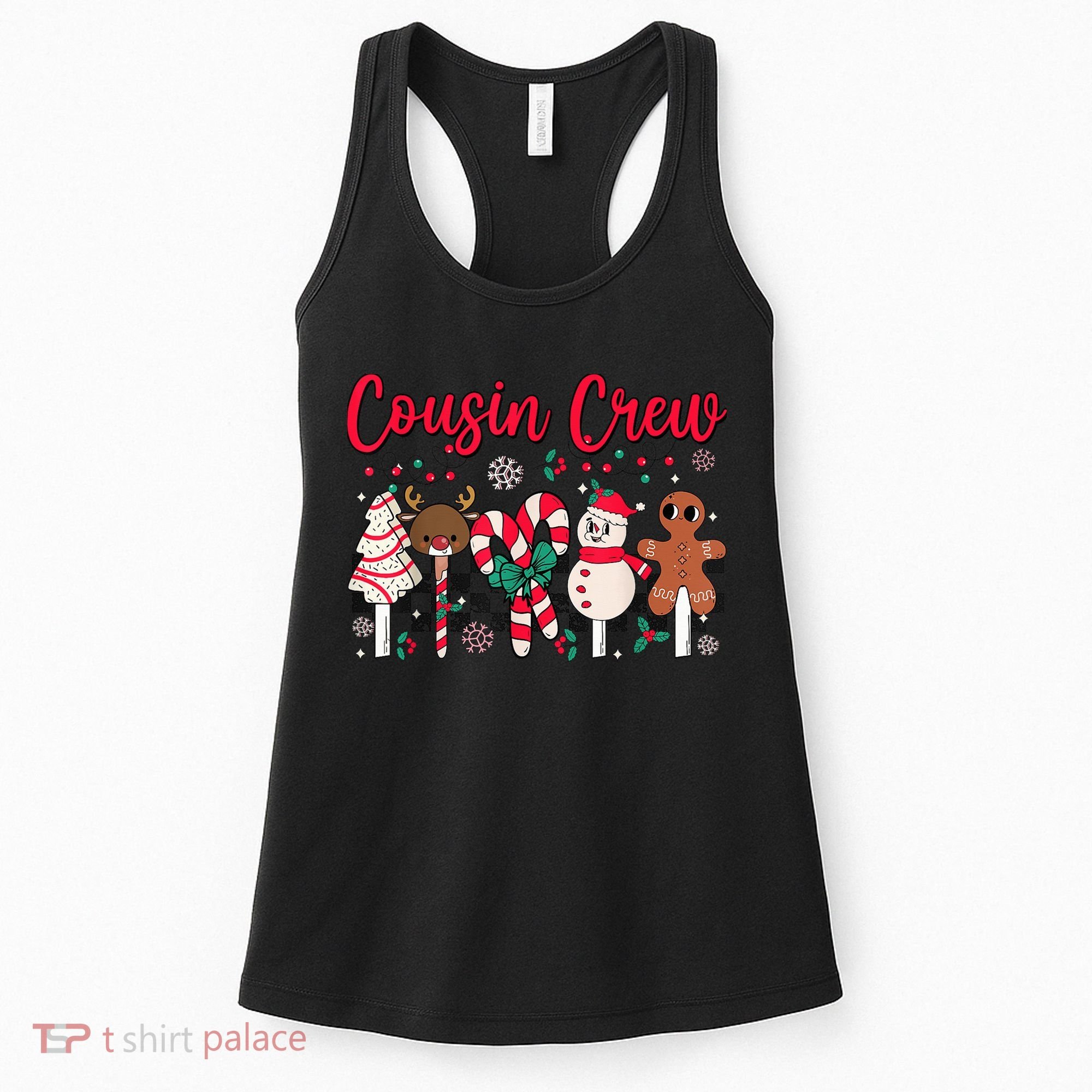 Cousin Crew Christmas Squad Family Matching Cousin Club Kid Women's Tank Top