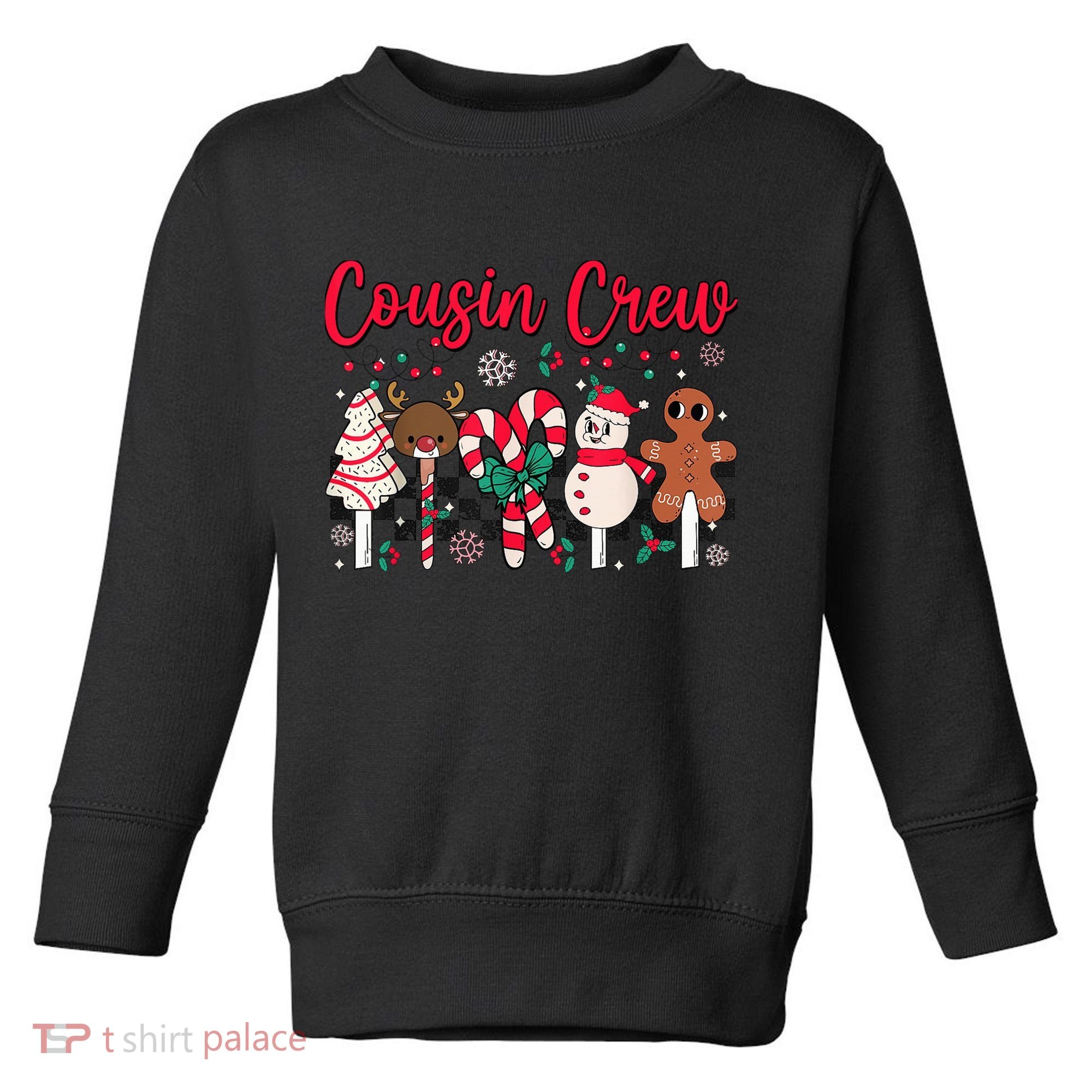 Cousin Crew Christmas Squad Family Matching Cousin Club Kid Toddler Sweatshirt