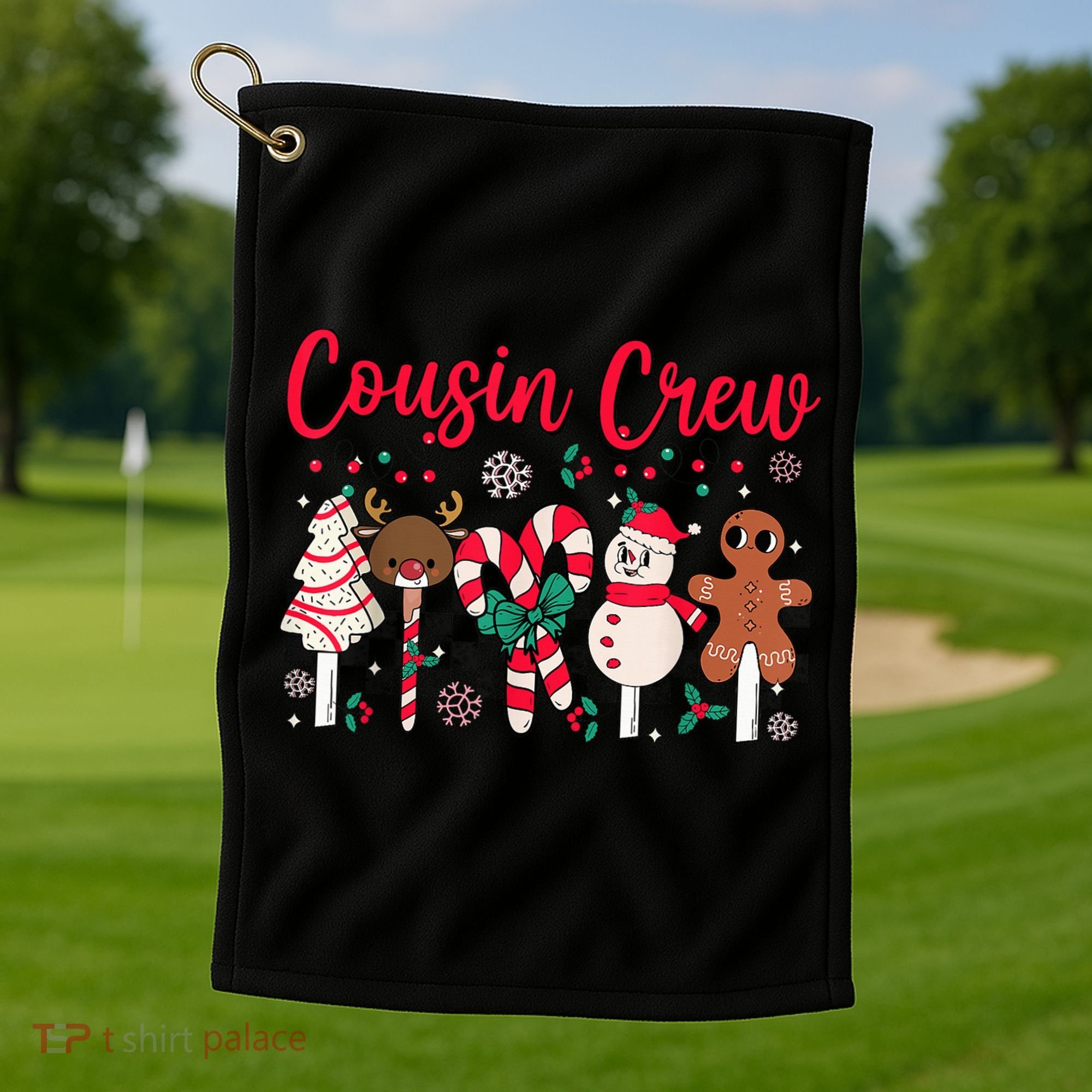 Cousin Crew Christmas Squad Family Matching Cousin Club Kid Golf Towel