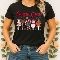 Cousin Crew Christmas Squad Family Matching Cousin Club Kid Women's T-Shirt thumb 2