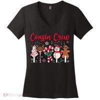 Cousin Crew Christmas Squad Family Matching Cousin Club Kid Women's V-Neck T-Shirt thumb 0