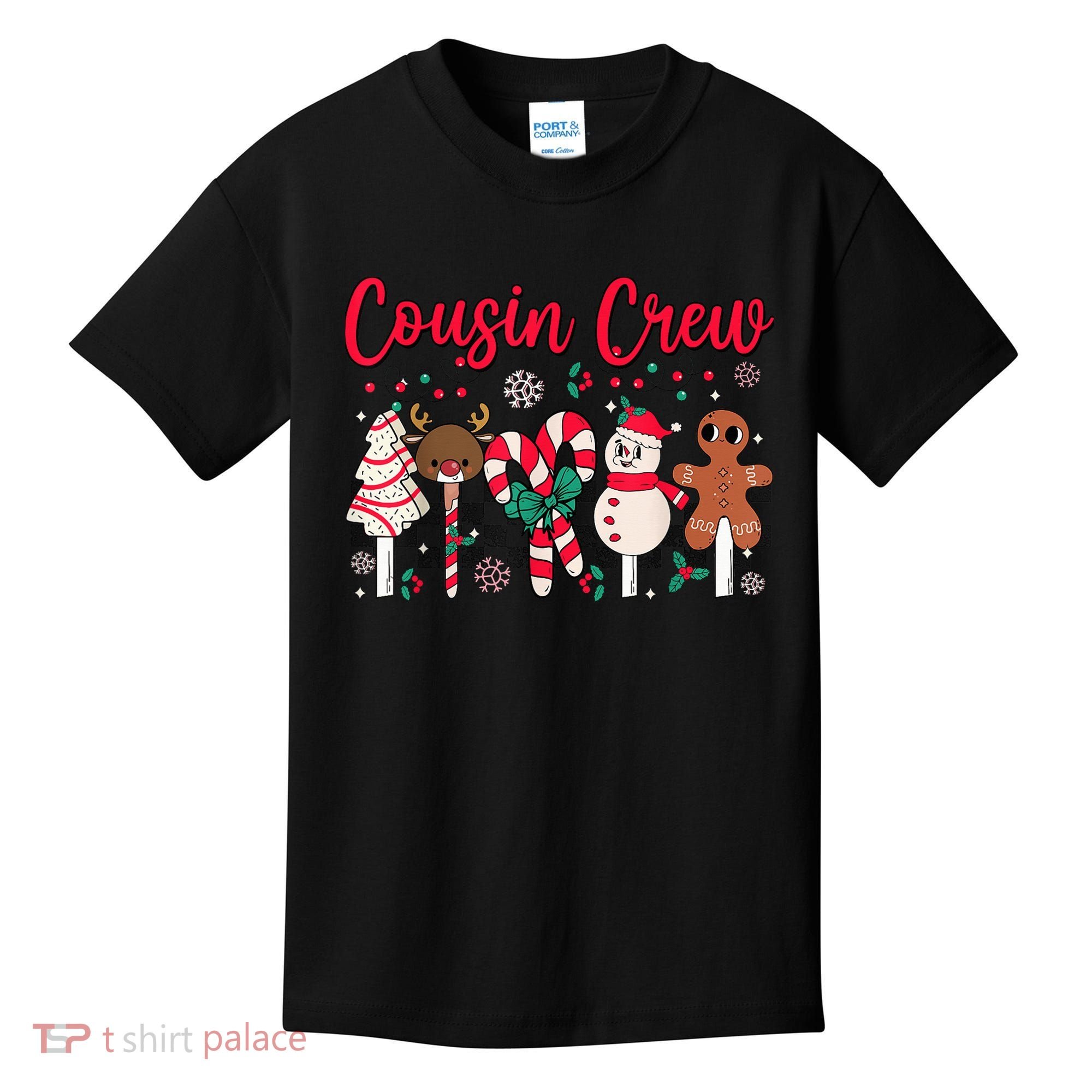 Cousin Crew Christmas Squad Family Matching Cousin Club Kid Kids T-Shirt