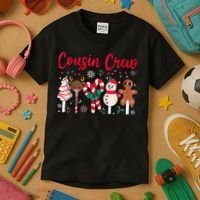 Cousin Crew Christmas Squad Family Matching Cousin Club Kid Kids T-Shirt thumb 3