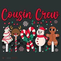 Cousin Crew Christmas Squad Family Matching Cousin Club Kid Infant Baby Jersey Bodysuit thumb 2