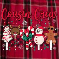 Cousin Crew Christmas Squad Family Matching Cousin Club Kid Women's Flannel Plaid Pajama Pants thumb 2
