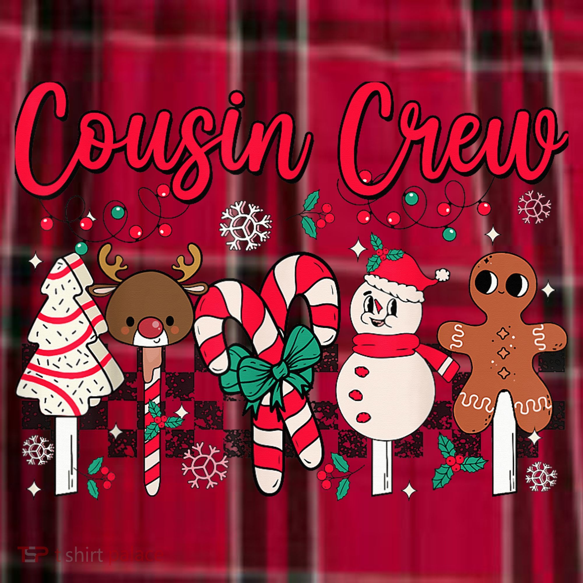 Cousin Crew Christmas Squad Family Matching Cousin Club Kid Women's Flannel Plaid Pajama Pants