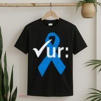 Colorectal Colon Cancer Awareness Blue Ribbon Colonoscopy  T-Shirt thumb 2