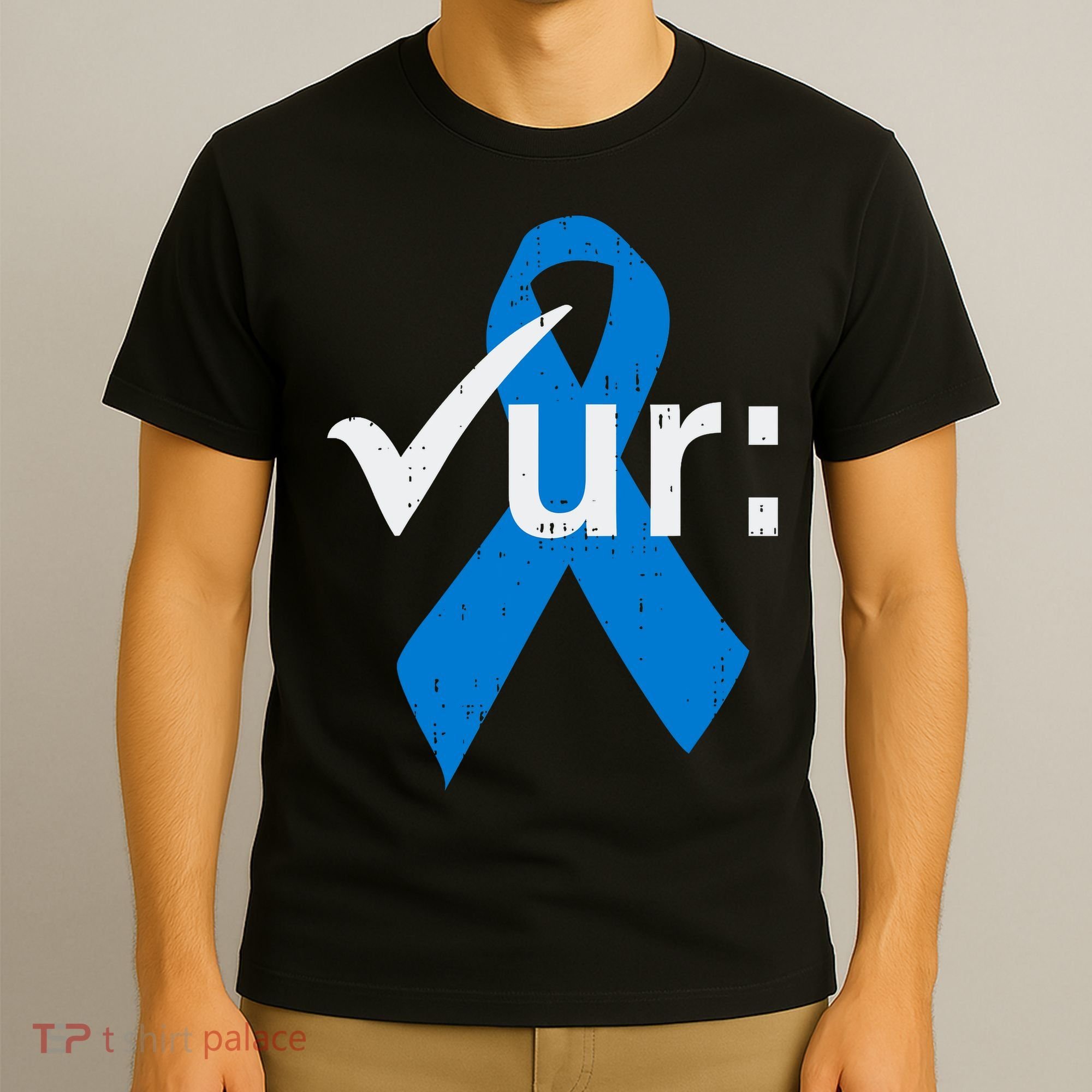 Colorectal Colon Cancer Awareness Blue Ribbon Colonoscopy  T-Shirt