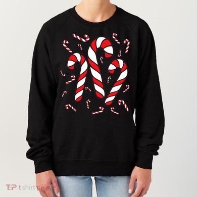 Candy Cane Crew Merry And Bright Red And White Candy Costume Women's Sweatshirt