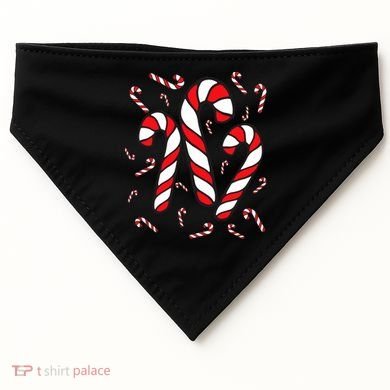 Candy Cane Crew Merry And Bright Red And White Candy Costume USA-Made Doggie Bandana