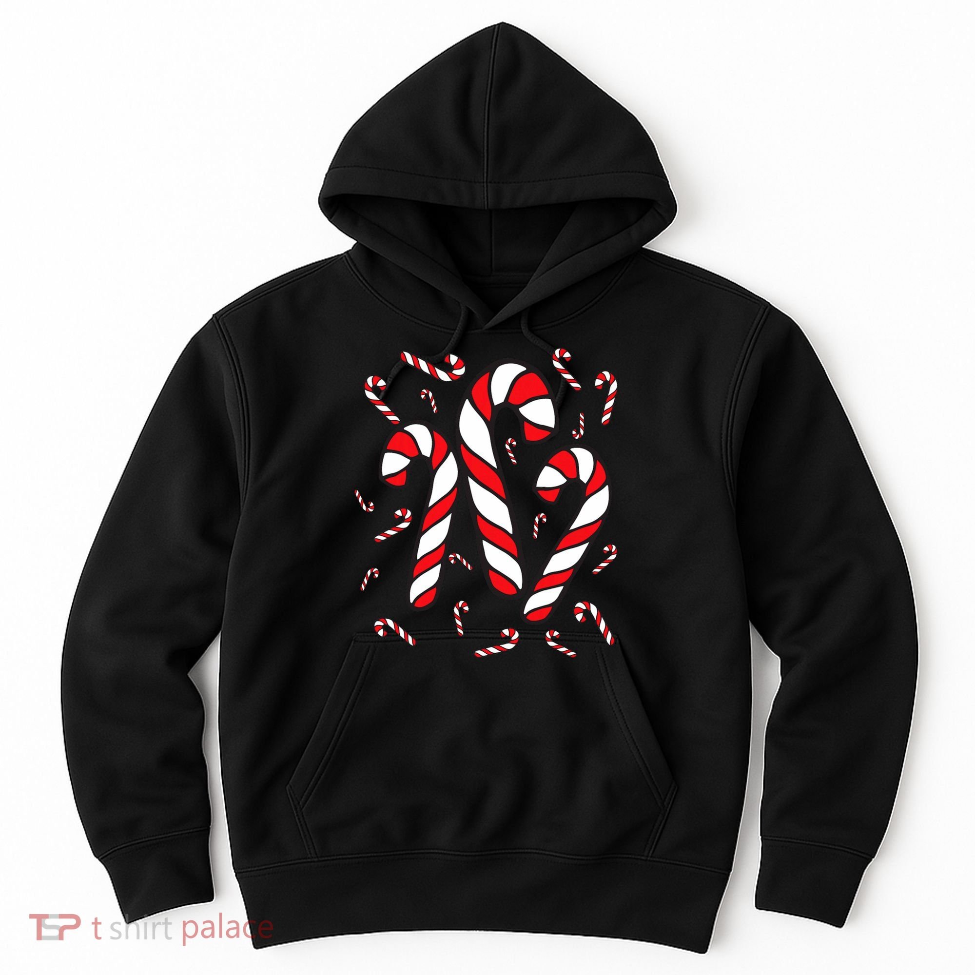 Candy Cane Crew Merry And Bright Red And White Candy Costume Hoodie