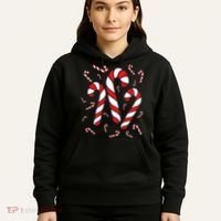 Candy Cane Crew Merry And Bright Red And White Candy Costume Hoodie thumb 5