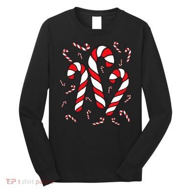 Candy Cane Crew Merry And Bright Red And White Candy Costume Long Sleeve Shirt