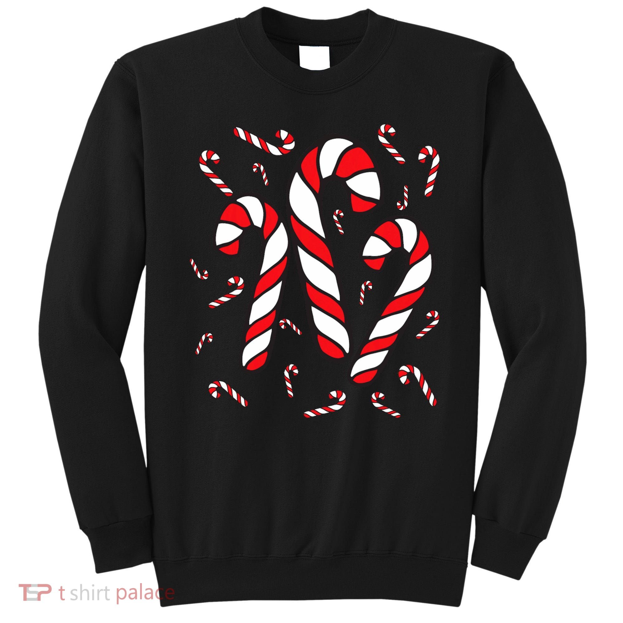 Candy Cane Crew Merry And Bright Red And White Candy Costume Sweatshirt