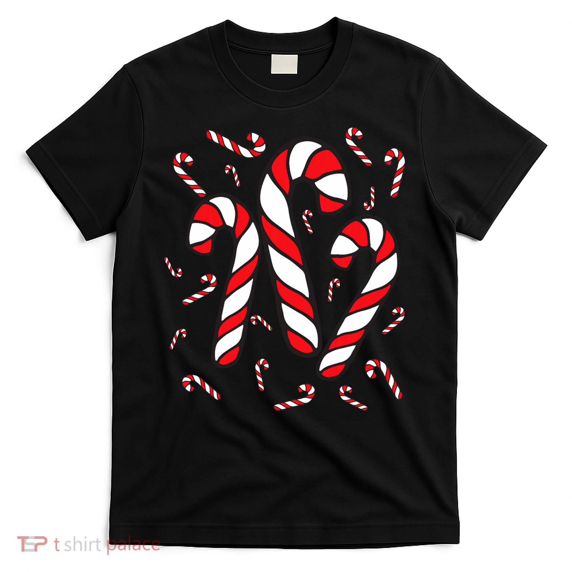 Candy Cane Crew Merry And Bright Red And White Candy Costume T-Shirt