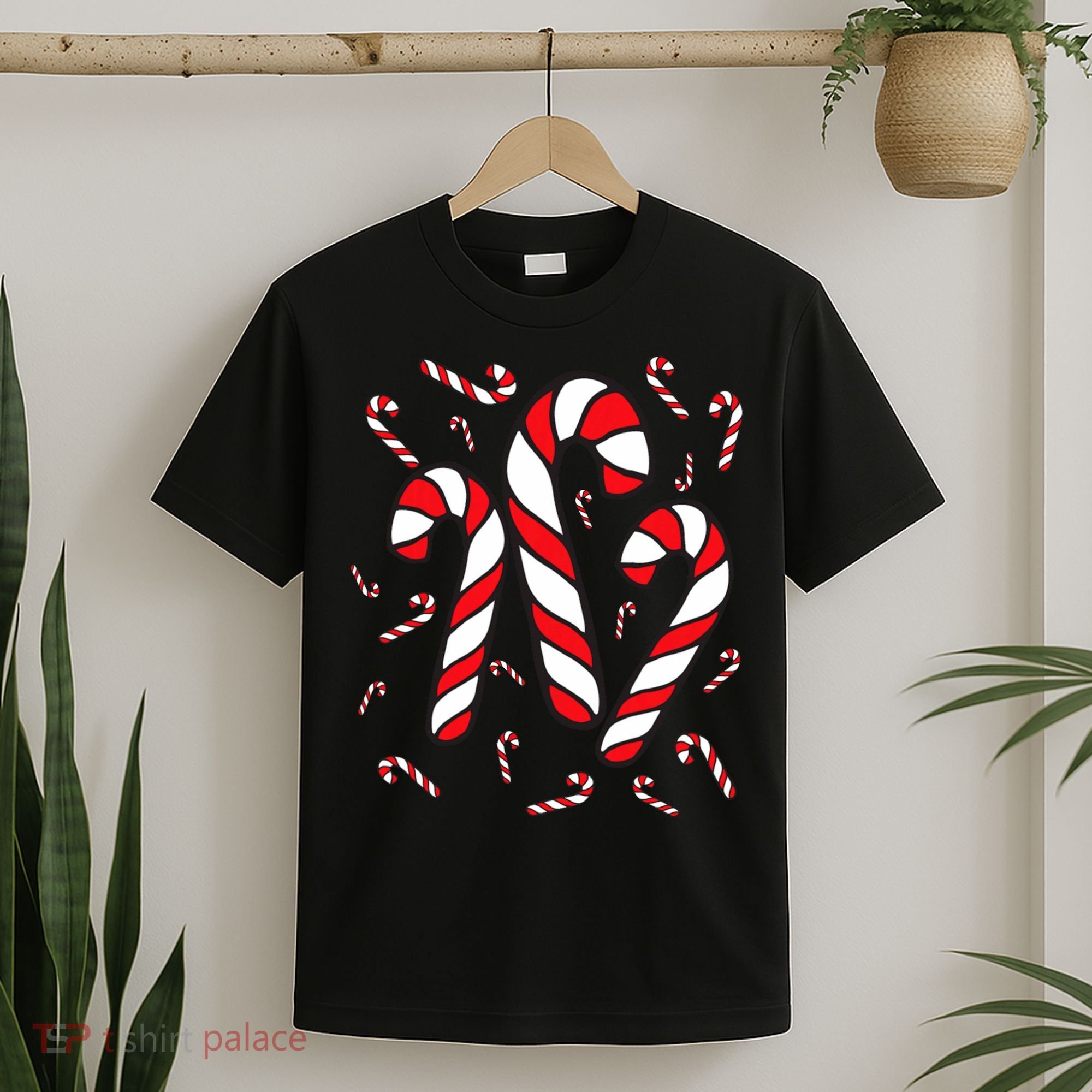 Candy Cane Crew Merry And Bright Red And White Candy Costume T-Shirt